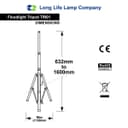 Floodlight Tripod Stand for Job Site Lighting Single Head TRI01
