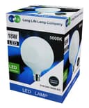 18w Round LED Globe Bulb B22 Bayonet Base Cool White Equivalent To 162w