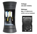Black Outdoor Double Wall Light Cone Shape ZLC313