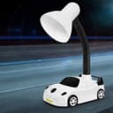 Racing Car Desk Lamp Flexible White and Black 