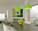 Green Lamp Shade Ceiling Pendant Light Metal Dome Gloss Finish 