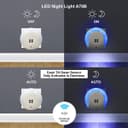 1w Blue LED Night Light 2 USB Ports Automatic Sensor Dusk To Dawn A78B