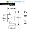 Black Outdoor Double Wall Light Cone Shape ZLC313