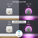 1w Pink LED Night Light 2 USB Ports Automatic Sensor Dusk To Dawn A78B