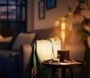8W Pear Shape Antique Vintage LED E27 Large Smoked Glass PS160