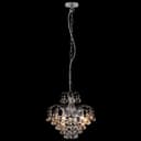 Droplet Fountain Crystal Chandelier Ceiling Pendant Light Reflect Chrome Finish and Real Crystals 