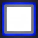 18w Square LED Ceiling Light Cool White with Blue Ambient Ring Surface Mount 