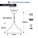 Metal Grey White Ceiling Light Shade Modern Contemporary 