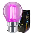 4w LED Golf Ball Purple Light Bulb B22 Clear Glass
