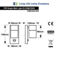 Modern Copper Outdoor Wall Light PIR Movement Sensor Detector IP65 ZLC096CSEN
