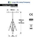 Floodlight Tripod Stand for Job Site Lighting Double Head TRI02