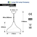 Green Lamp Shade Ceiling Pendant Light Metal Dome Gloss Finish 