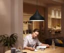 Black Lamp Shade Ceiling Pendant Light Metal Dome Matt Finish 