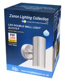 8w Modern Outdoor LED Stainless Steel Double Wall Light Cool White ZLC312