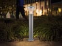Modern LED Bollard Light Stainless ZLC310K with Warm White 5w E27 Clear Candle