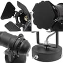4w Black Industrial Flush Mount Single Adjustable Ceiling Or Wall Spotlight 