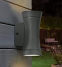 Black Outdoor Double Wall Light Cone Shape ZLC313