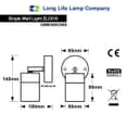 Adjustable Outdoor Wall Light Stainless Steel IP44 ZLC010