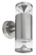 Modern Outdoor Wall Light Up Down Clear Diffuser Stainless Steel IP44 ZLC074
