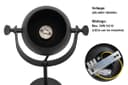 Black Adjustable Retro Industrial Ceiling Spot Light Single Eyeball 