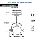 Black Adjustable Retro Industrial Ceiling Spot Light Single Eyeball 