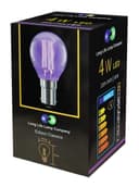 4w LED Golf Ball Purple Light Bulb B15 Clear Glass