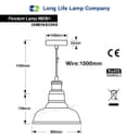 Modern Vintage Shadow Glass Light Shade Smoked Ceiling Lamp 