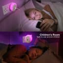 1w Pink LED Night Light 2 USB Ports Automatic Sensor Dusk To Dawn A78B