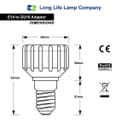 E14 to GU10 Light Bulb Base Socket Converter Adaptor