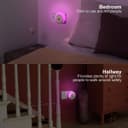 1w Pink LED Night Light 2 USB Ports Automatic Sensor Dusk To Dawn A78B