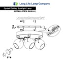 Gloss Black Chrome 3 Way Adjustable Eyeball Ceiling Spotlight GU10