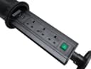 Black Top Power Tower Pop Up Socket With 2 USB Charging Port 3 Plug Sockets 