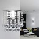 Modern Polished Chrome Crystal Droplet Chandelier Candle Wall Light Decor Lamp 