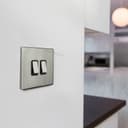 Double Light Switch 2 Gang 2 Way Gloss Brushed Chrome Wall Switch N304DME