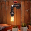 Industrial Single Head Rustic Water Pipe Wall Light Fixture