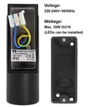 Single Outdoor Wall Light Black Stainless Steel IP65 ZLC076B