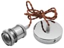 Industrial Vintage Ceiling Pendant Lamp Holder Chrome E27 Fitting
