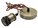 Industrial Vintage Ceiling Pendant Lamp Holder Brass E27 Fitting 