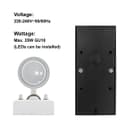 PIR Matt White Stainless Steel Single Outdoor Down Wall Light Movement Sensor ZLC057DSENW