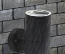 Modern GU10 Black Double Up Down Outdoor Stainless Steel Wall Light ZLC035B