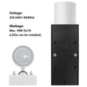 PIR Matt White Up Down Stainless Steel Outdoor Wall Light with Movement Sensor ZLC058DSENW