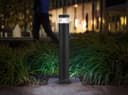 3w Modern Outdoor LED Cool White Bollard Light Stainless Steel Black Finish ZLC304CW