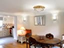 Gold Modern Round Chandelier Ceiling Light Crystal Droplets Gold Base 