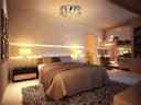 Modern Round Chandelier Ceiling Light Crystal Rain Droplet Reflective Silver Base 