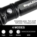 LED Rechargeable Cree Torch Flashlight Adjustable Focus Zoom Water Resistant