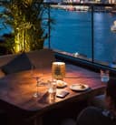 Modern Glass Table Lamp 3D Speckle Copper Finish CL001 