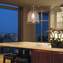 Vintage Clear Glass Pendant Light Antique Brass Bell Ceiling Lampshade Retro Industrial 