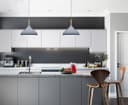Grey Metal Dome Pendant Ceiling Light Vintage Orient Hanging Shade M0136