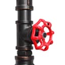 Industrial Water Pipe Vintage Ceiling Rope Pendant Light with Valve Tap M0168