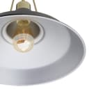 Industrial Antique Brass Ceiling Pendant Light Pewter Grey M0175